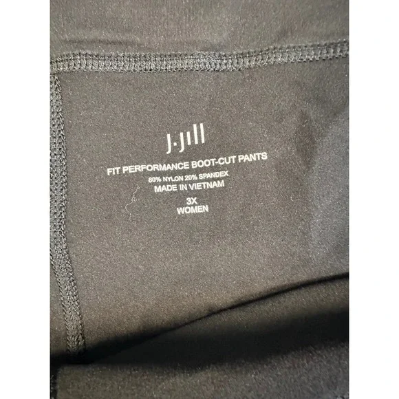 J.Jill Fit Performance Boot-Cut Pants Black Activewear Pockets 3X 220974 NEW - Picture 2 of 12